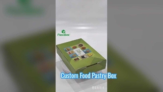 Custom Printed Foldable Food Pastry Paper Box | FlexiBox Food Packaging